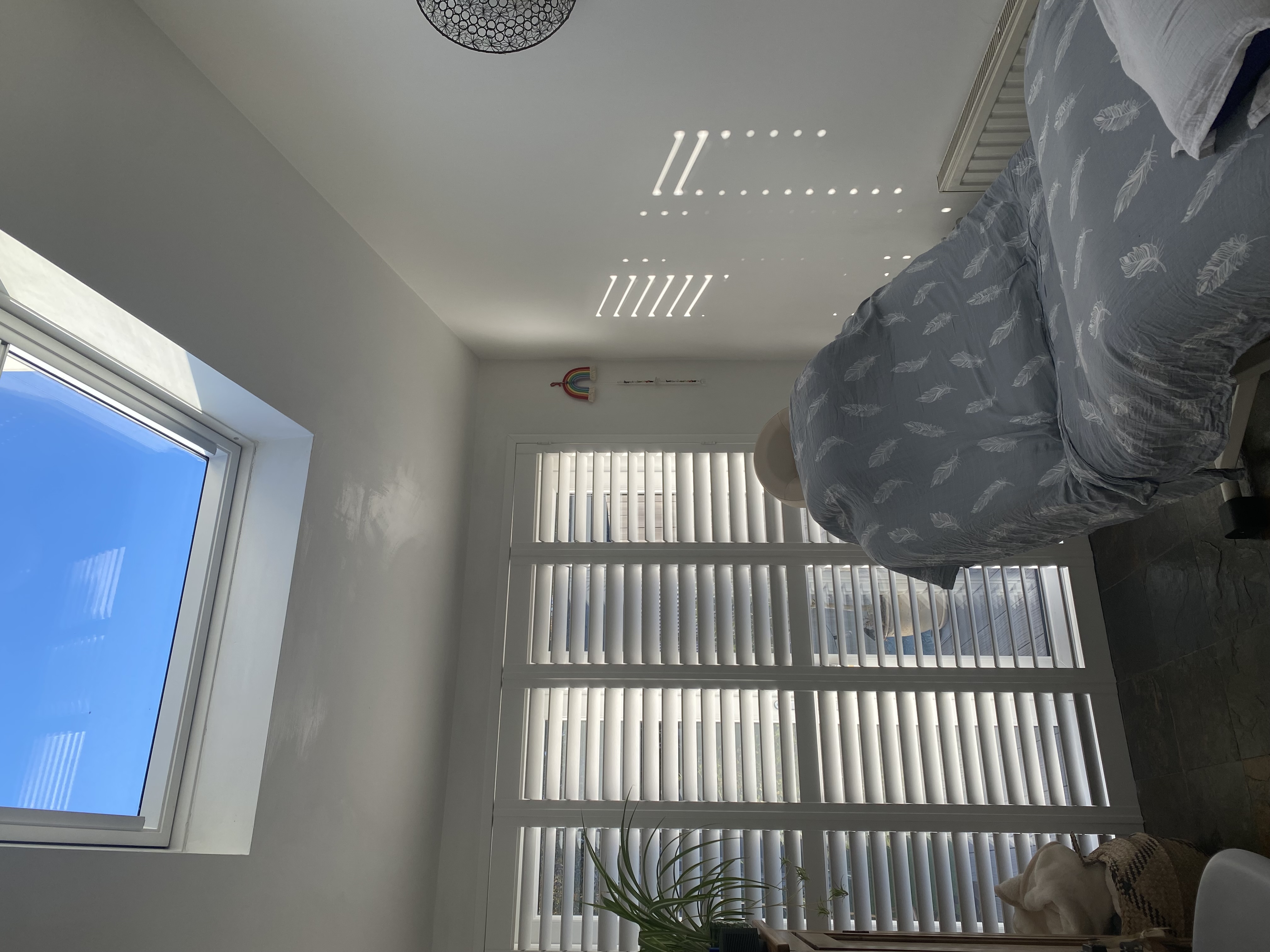 Treatment room with bed
